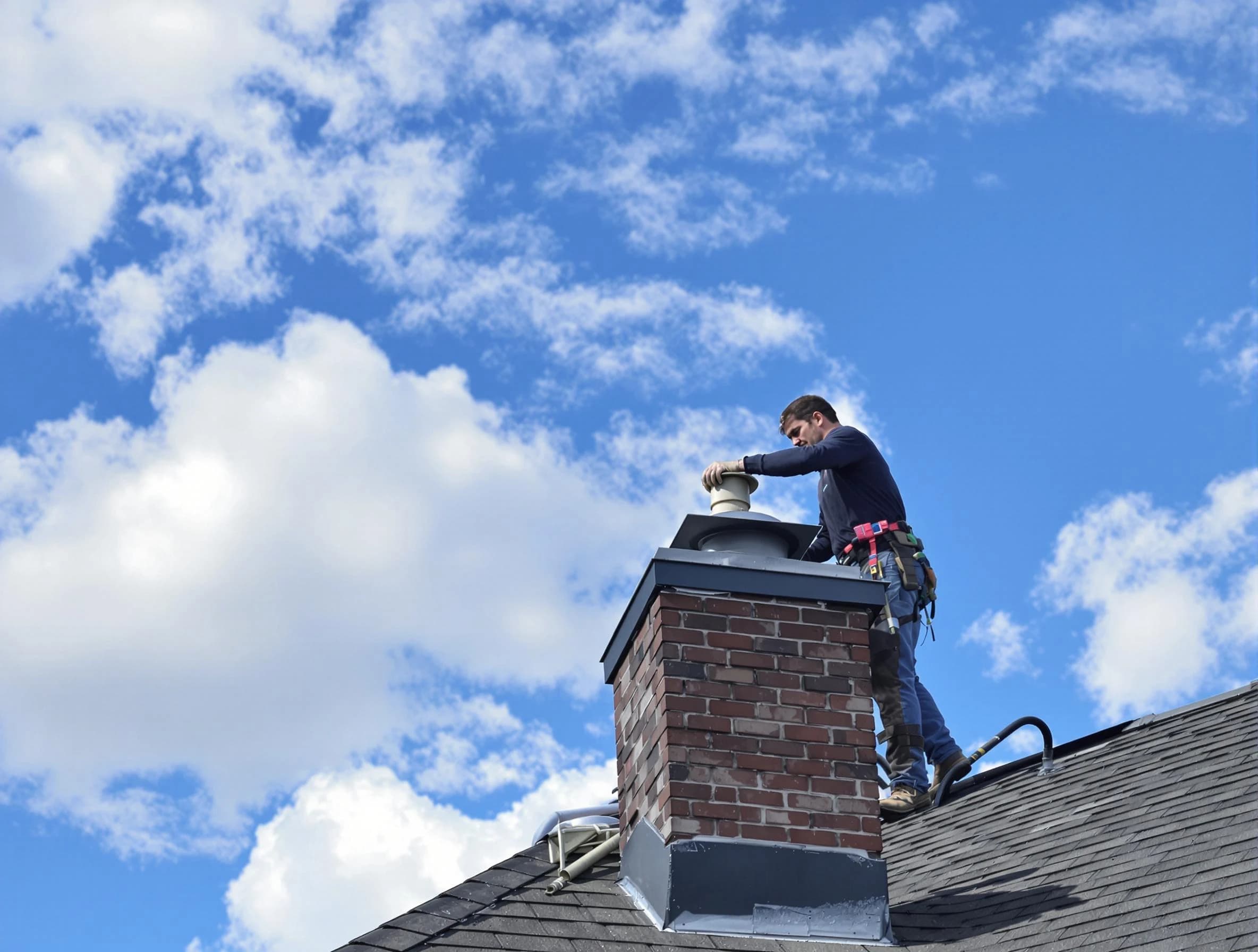 Coopertown Chimney Sweep installing a sturdy chimney cap in Coopertown, TN