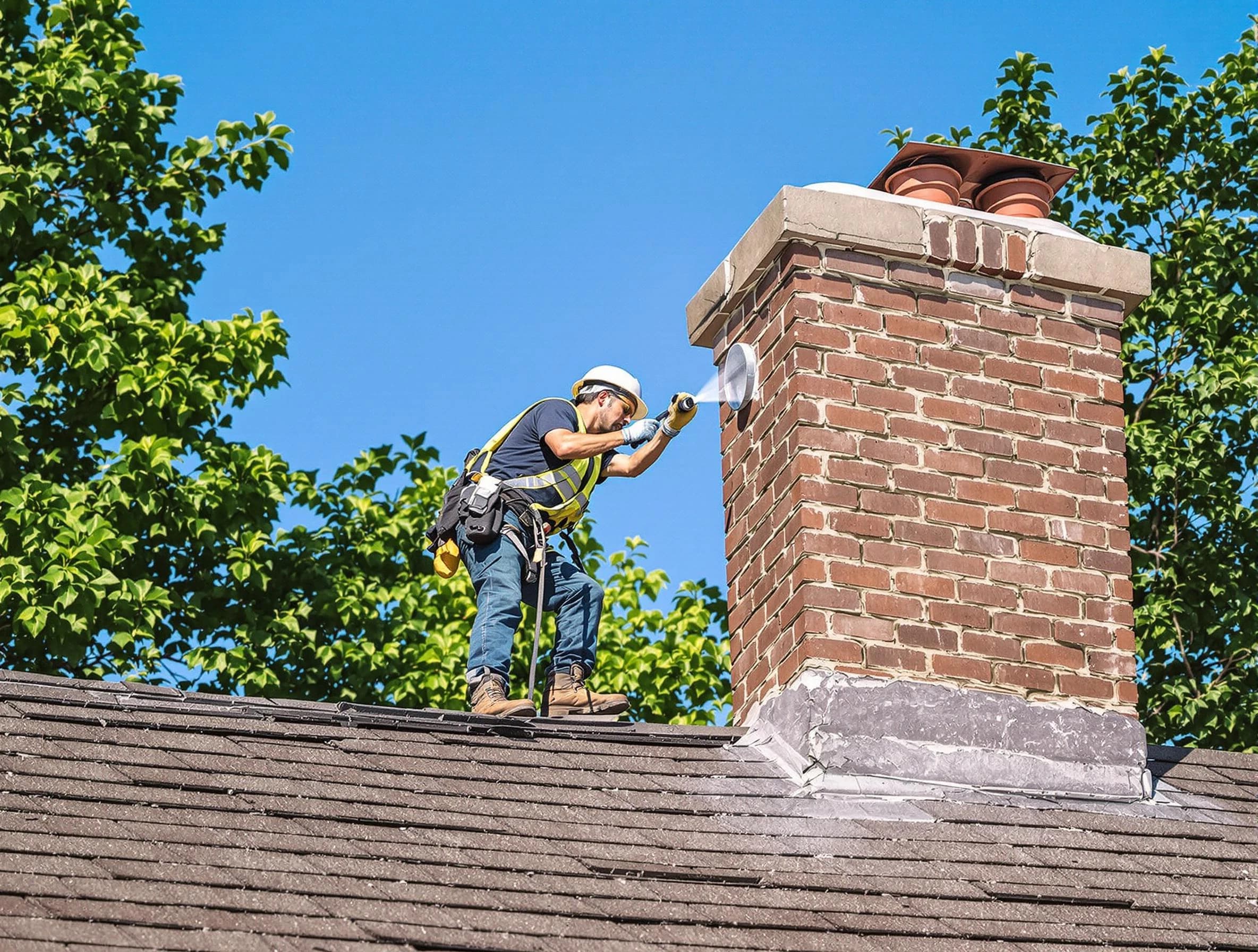 Coopertown Chimney Sweep performing an inspection with advanced tools in Coopertown, TN