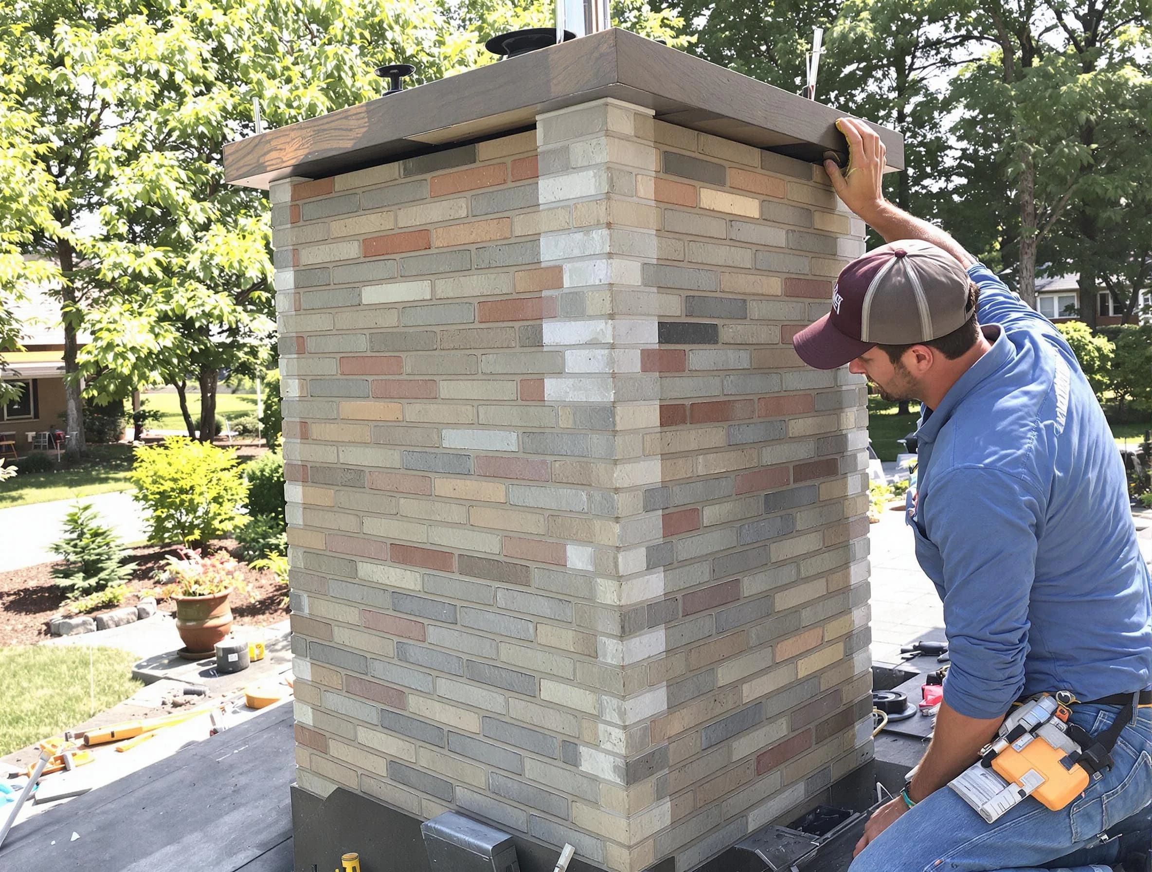 Coopertown Chimney Sweep completing a modern chimney remodel in Coopertown, TN