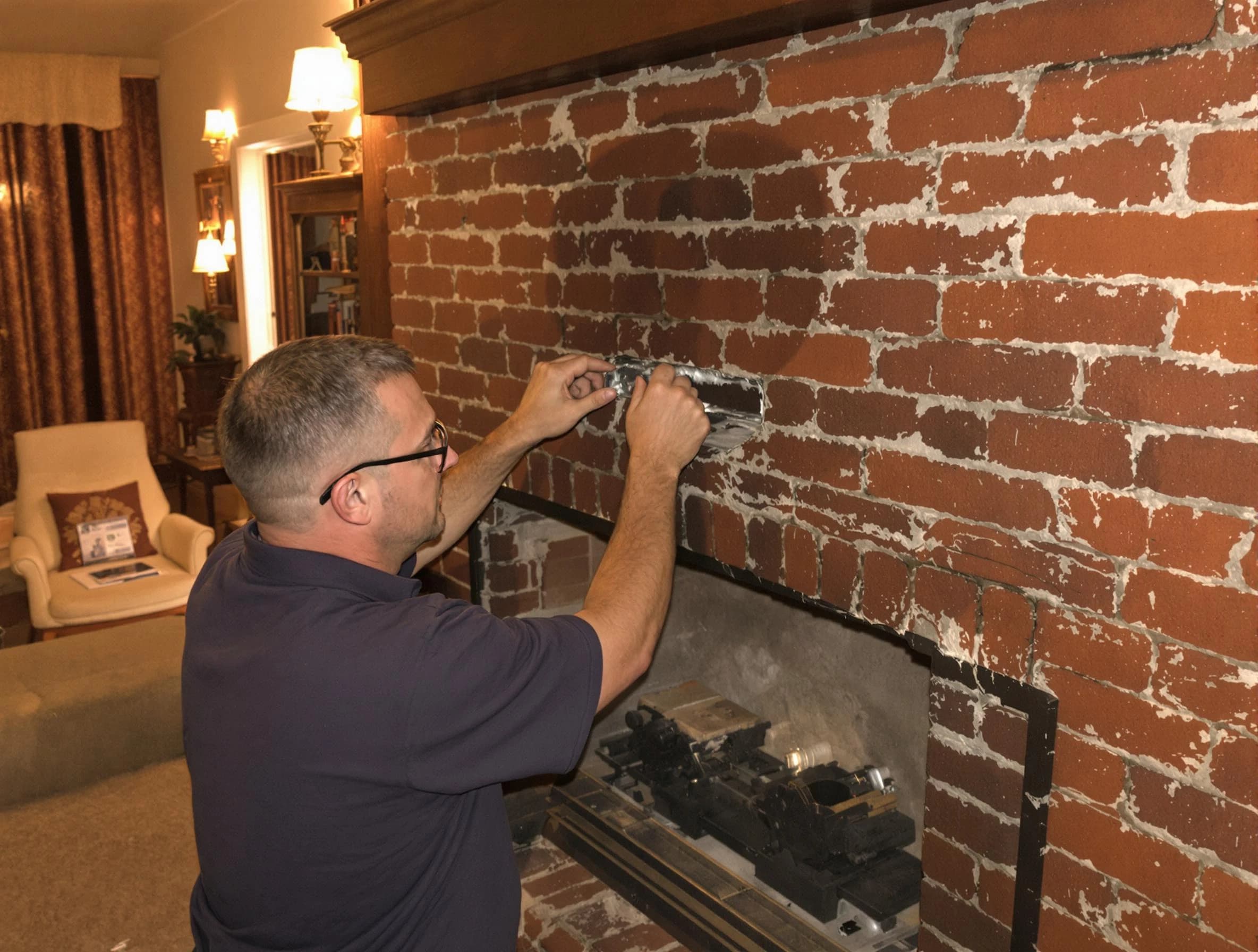 Coopertown Chimney Sweep expert fixing a fireplace in Coopertown, TN