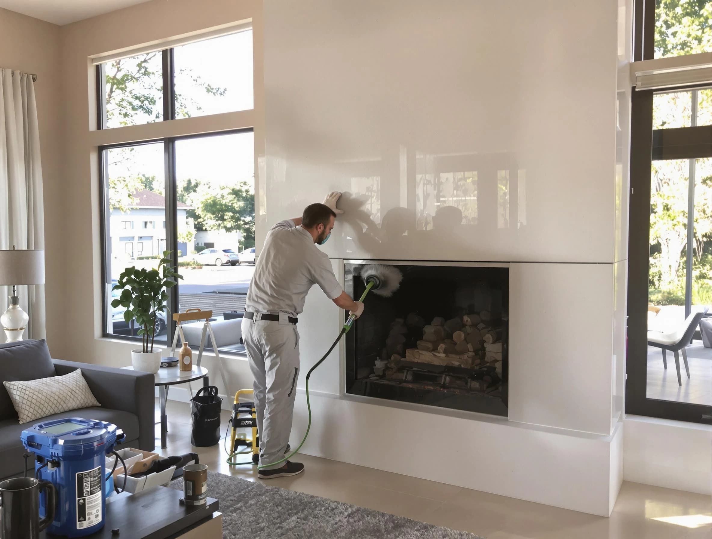 Coopertown Chimney Sweep performing thorough soot removal in Coopertown, TN