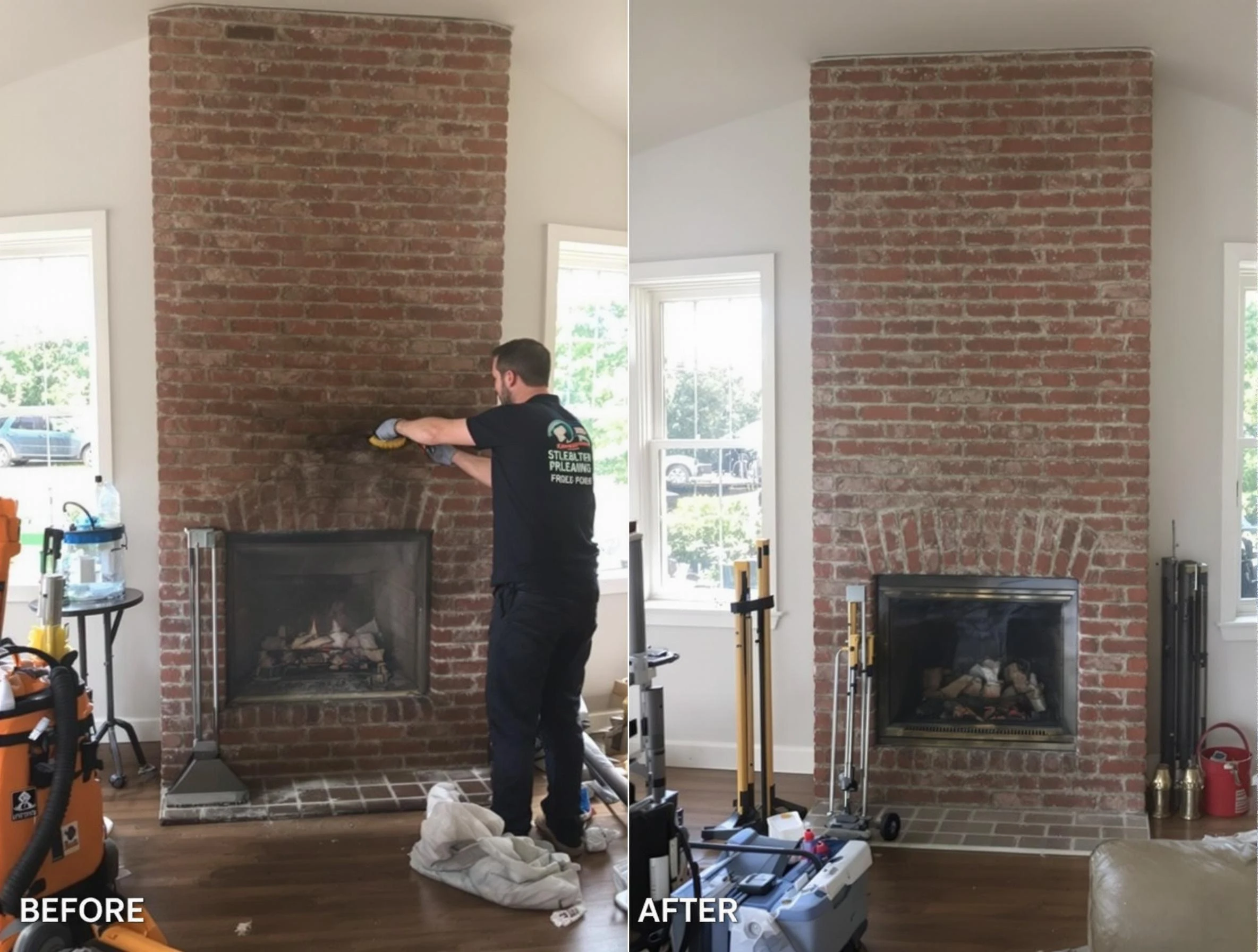 Finished chimney sweeping service by Coopertown Chimney Sweep in Coopertown, TN