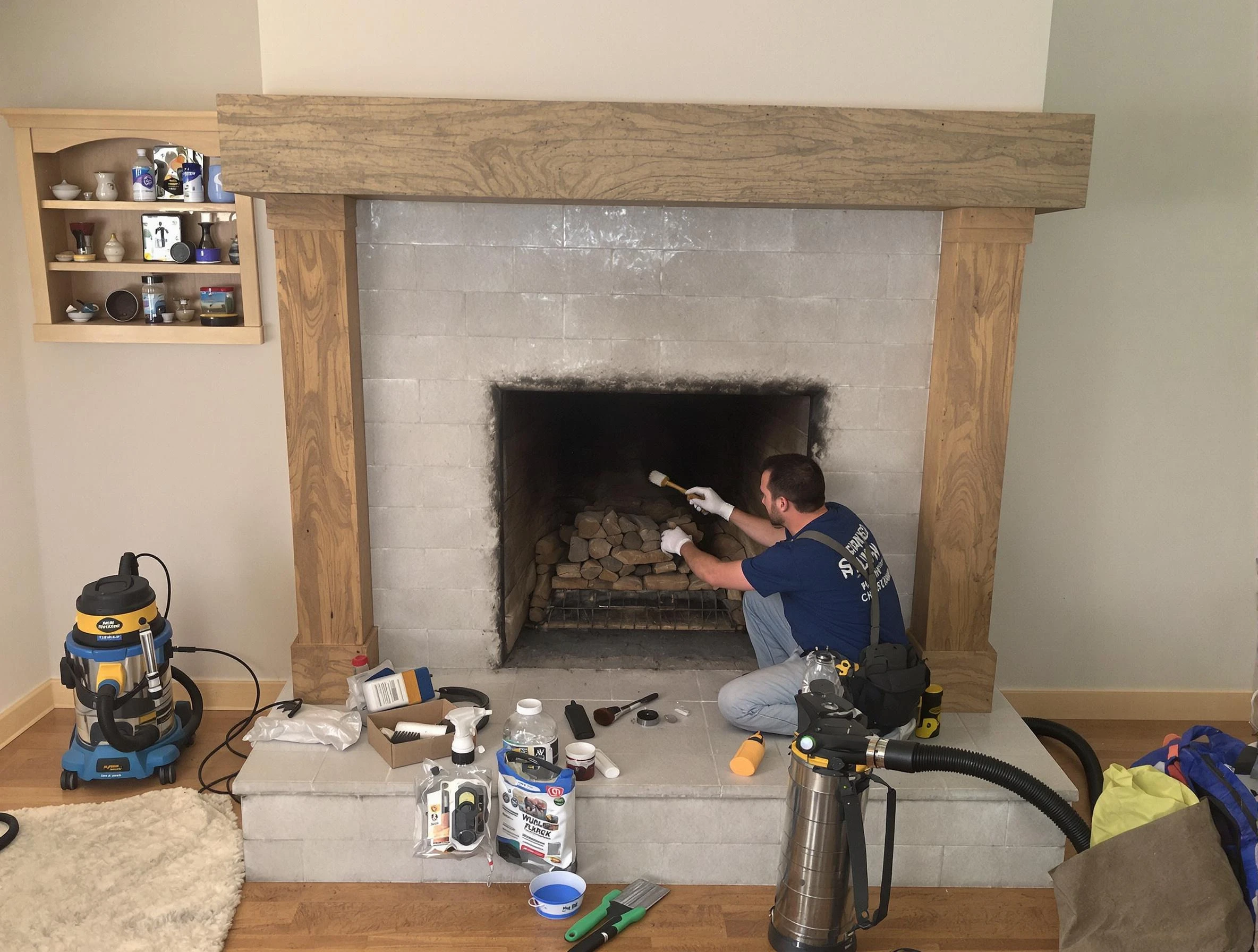 Detailed creosote removal process by Coopertown Chimney Sweep in Coopertown, TN