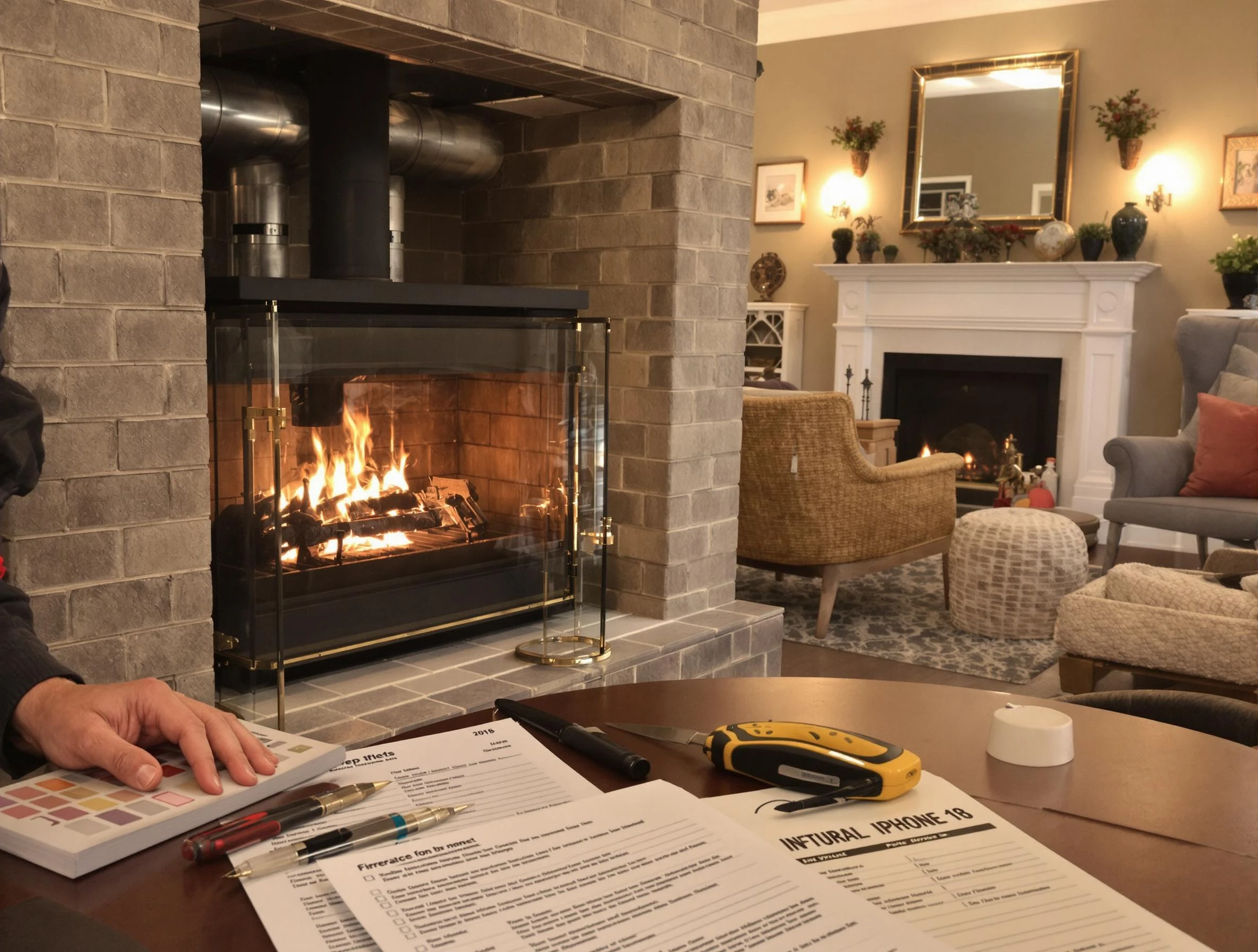 Coopertown Chimney Sweep verifying fireplace safety measures in Coopertown, TN